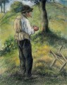 Vater Melone Beleuchtung seine Pfeife Camille Pissarro